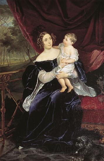Karl Briullov Portrait of the Princess Olga Ivanovna Orlova-Davydova with her daughter Natalya Vladimirovna